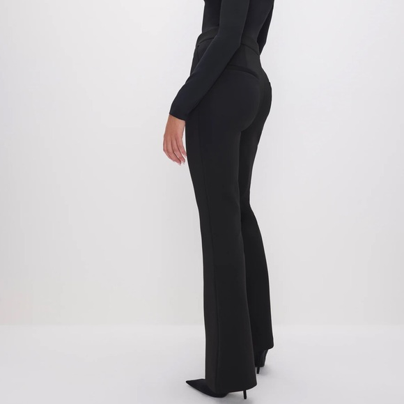 NWT Good American Scuba Boss Straight Trouser in Black size 26 Plus - Picture 4 of 12